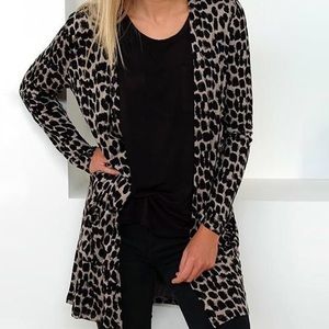 Leopard print long cardigan BRAND NEW